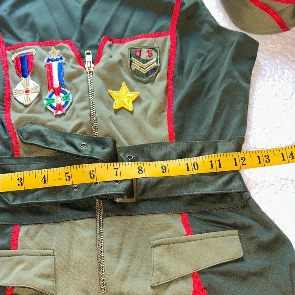 Leg Avenue Olive and Red Military Skirt Set - Picture 11 of 13